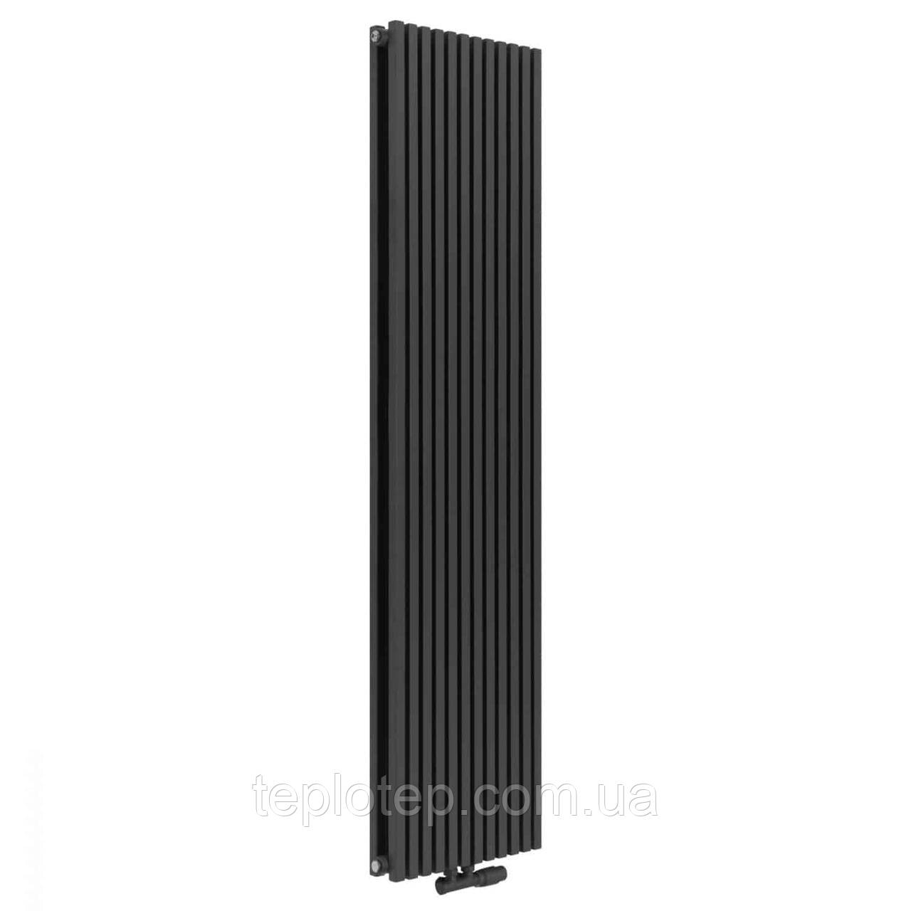 Paola 2 Anthracite 1800/460 мм 2100 Вт вертикальний радіатор RR-PO1800460DA, фото 1