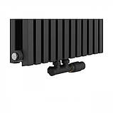 Paola 2 Anthracite 1800/460 мм 2100 Вт вертикальний радіатор RR-PO1800460DA, фото 2