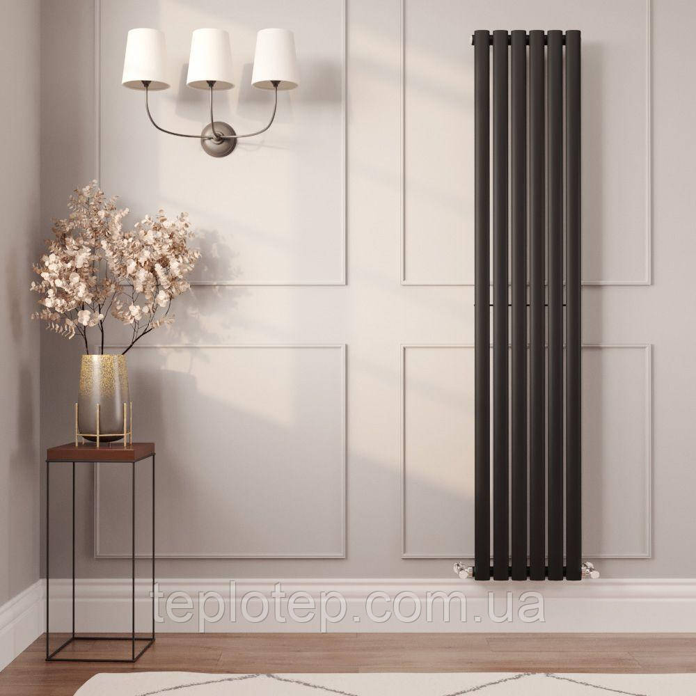 Aurora 1 Black 1800/360 мм 700 Вт вертикальний радіатор RR-UT1800360SB, фото 1