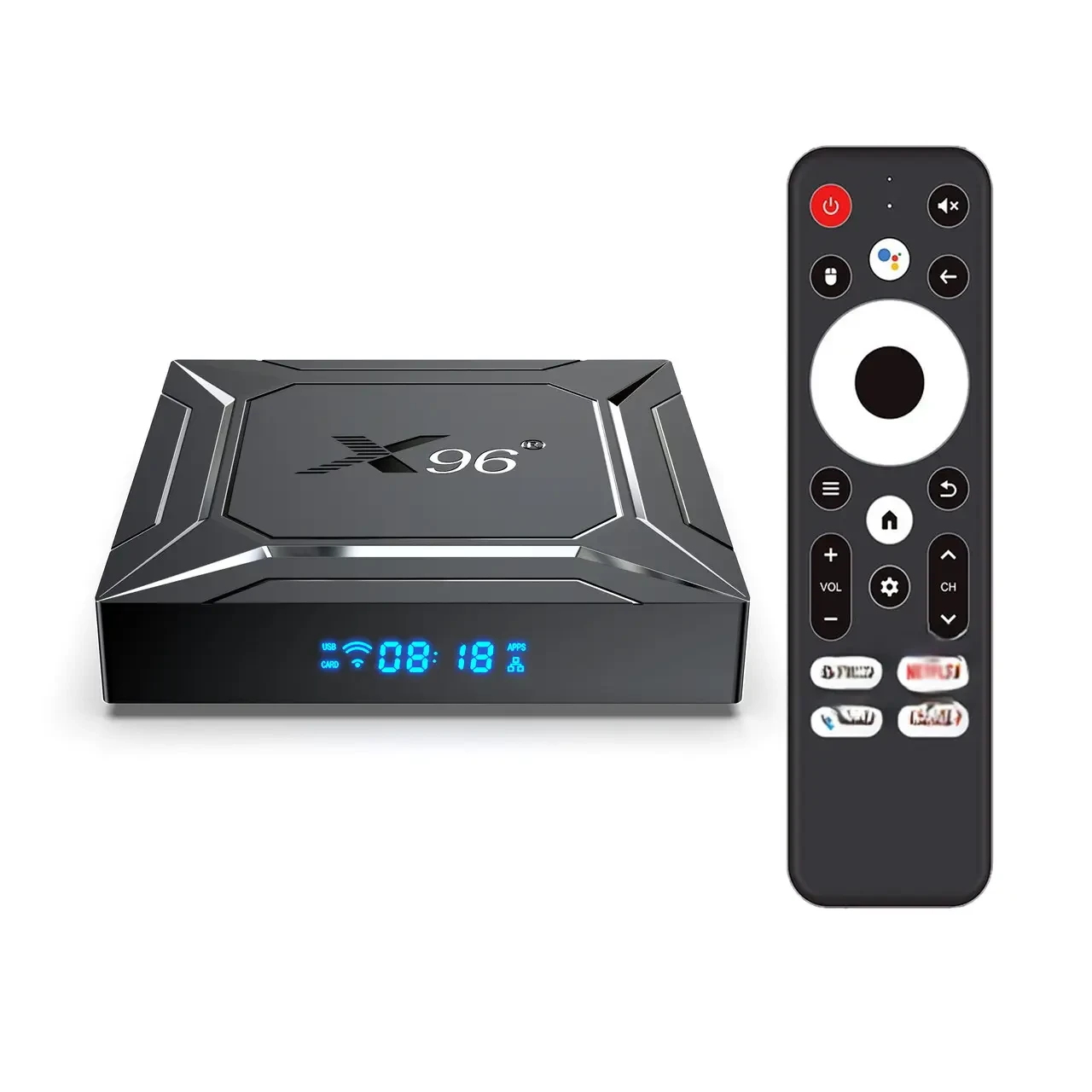 СМАРТ ТВ ПРИСТАВКА X96 M200 4/64 ГБ S905X5M AV1, ANDROID 14, WIFI6, LAN 1 ГБ