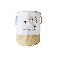 Кошик для іграшок та білизни "Hello cute animals Кіт" MGZ-1006(Gold) 35 х 40 см AlterDeal -thrilling-unlimited-choice-