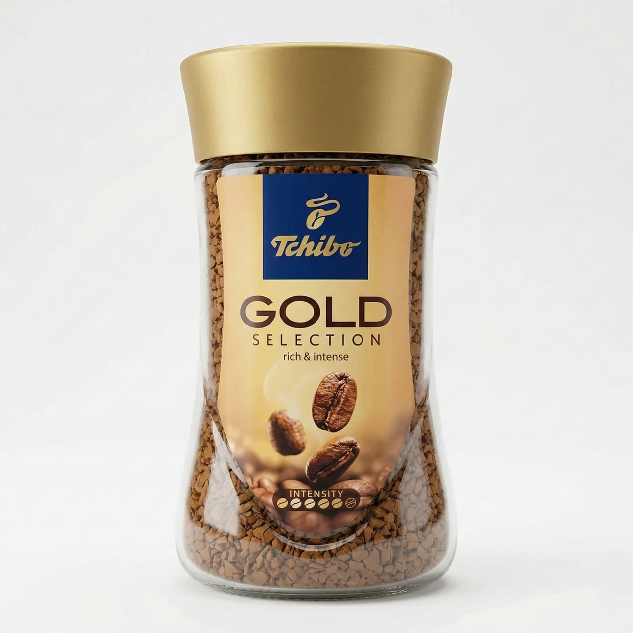 Кава розчинна Tchibo Gold Selection 50 г (скло) | Міні-банка, Насичена та інтенсивна, У дорогу, фото 1