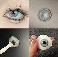 Сірі Лінзи Лима Сноу | Кольорові лінзи для краси ( Нульовки ) |  Натуральні-Природні | Для світлих - чорних очей