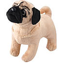 М'яка іграшка мопс 33 см плюшеве цуценя песик іграшковий мопс реалістичний goldendog, фото 2