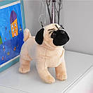 М'яка іграшка мопс 33 см плюшеве цуценя песик іграшковий мопс реалістичний goldendog, фото 4
