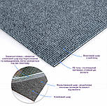 Самоклеючий теплий ковролін «Сірий» 50×50 см для підлоги | Коврова вінілова плитка, миюча, водостійка, фото 4