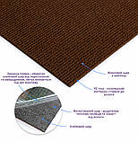 Самоклеючий теплий ковролін «Коричневий» 50×50 см для підлоги | Коврова вінілова плитка, миюча, водостійкаа, фото 4