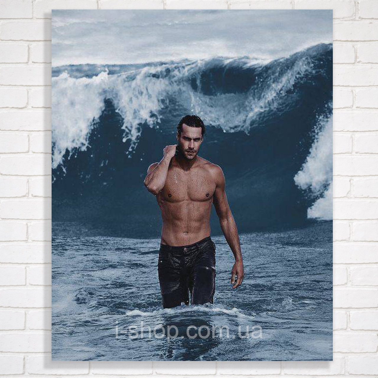 Алмазна мозаїка картина чоловік на морі 40x50 см на підрамнику набір для творчості Dreamtoys у коробці, фото 1