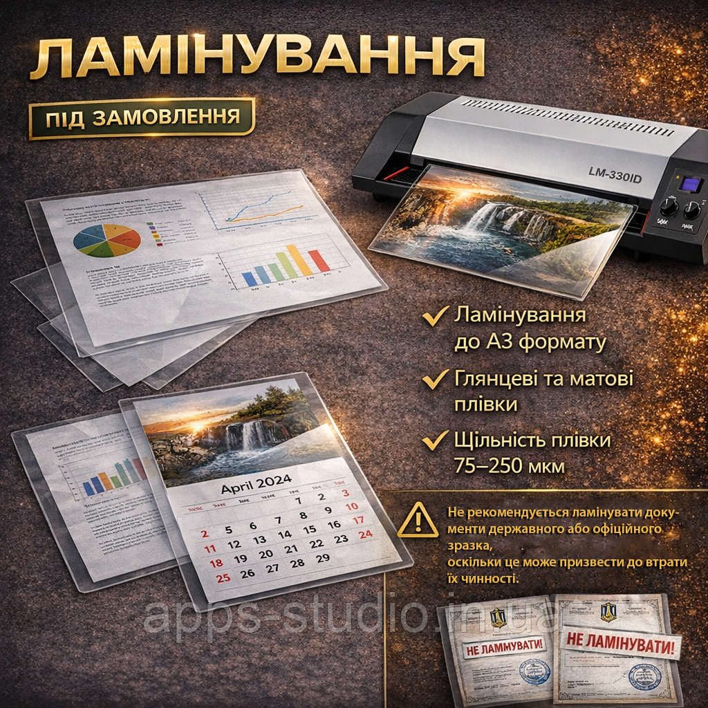 Ламінування друкованих матеріалів