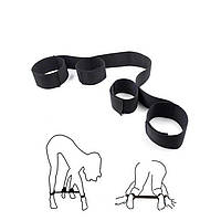 БДСМ фиксатор запястий к лодыжкам "Leggings" - Черный - Cадо-мазо