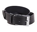 Чоловічий ремінь з натуральної шкіри під джинси UK888-54 чорний, фото 3