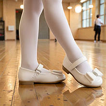 Дитячі святкові білі туфельки, ошатне взуття для дівчаток із супінатором. Розмір: 20