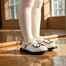 Дитячі святкові білі туфельки, ошатне взуття для дівчаток із супінатором. Розмір: 15-19.