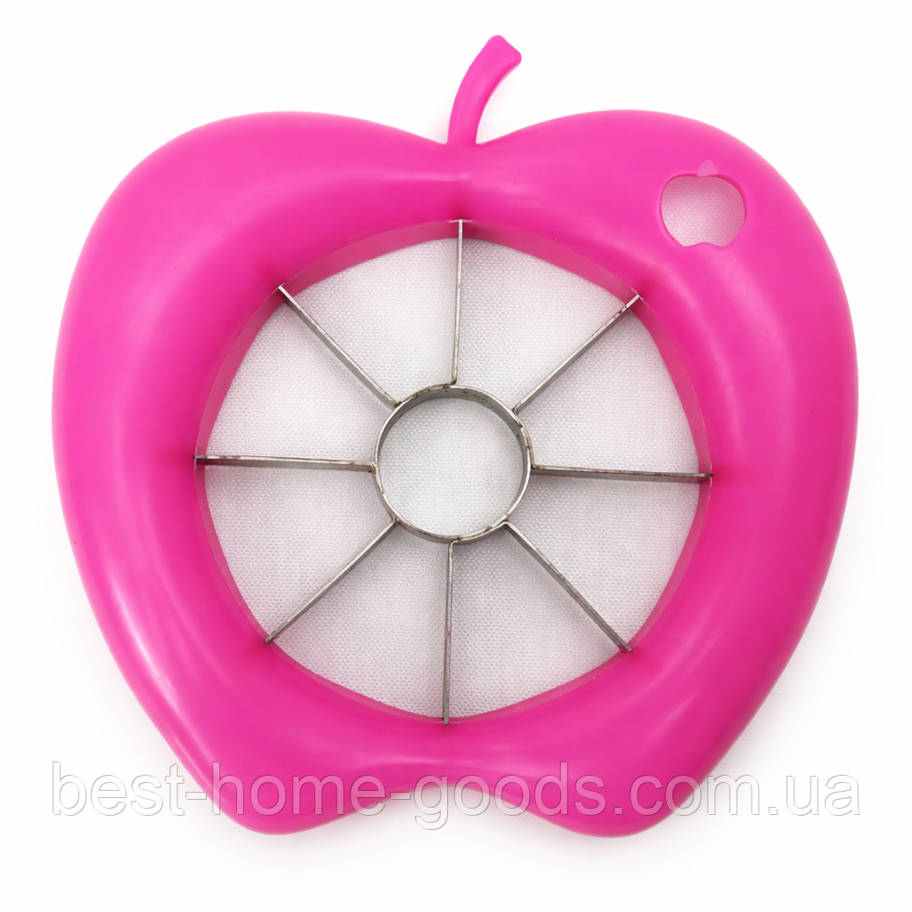Яблукорізка для нарізання рівними часточками з нержавіючої сталі та пластику, діаметр 13 см, фото 1