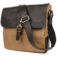 Сумка через плече канвас парусина та шкіра крейзі хорс RCc-6600-3md TARWA