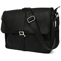 Чоловіча сумка через плече з чорної крейзі хорс TARWA RA-1046-3md