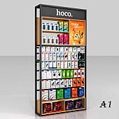Торгівельний стенд Hoco A1 (полиця з гачками) 1200х300х2400 мм
