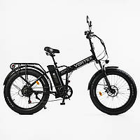 Электровелосипед Corso «Vortex» 24" дюймов TX-78950 ЧЕРНЫЙ, рама алюминиевая, двигатель 500W, аккум. 48V13Ah литиевый