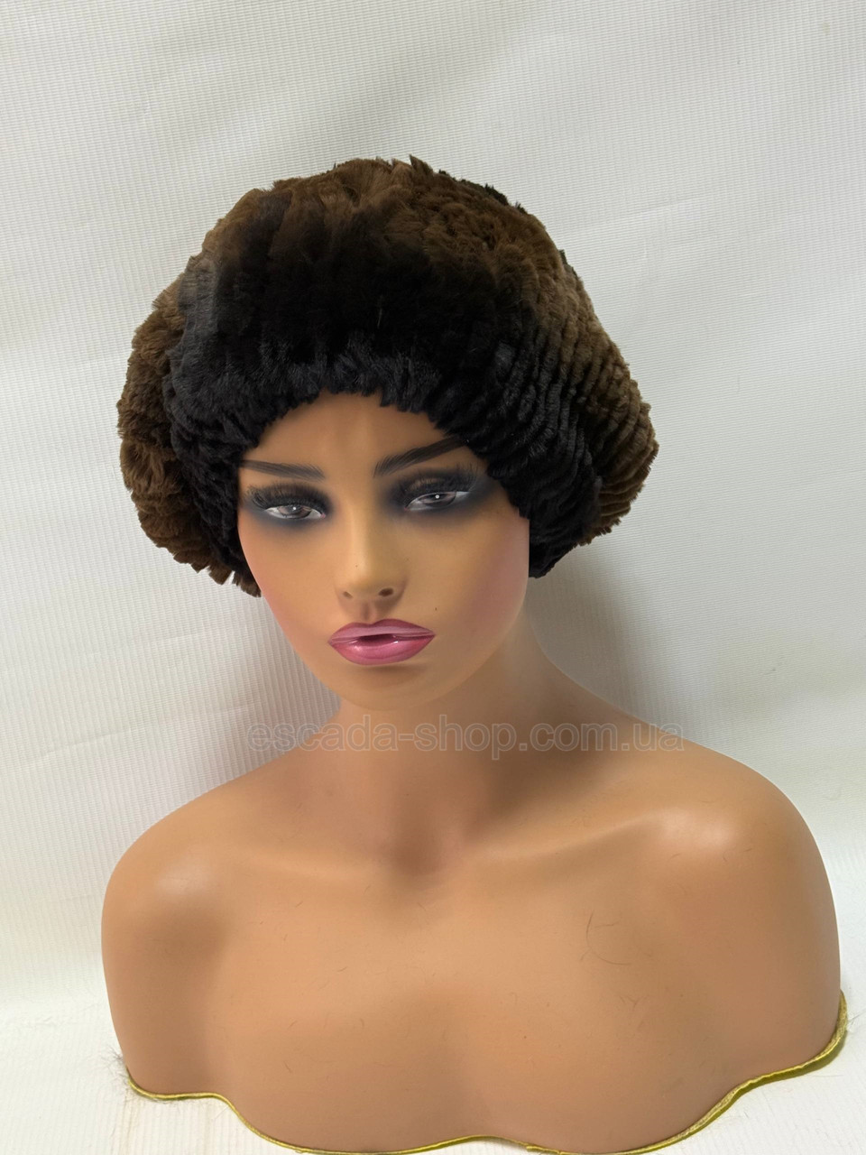 ШАПКА ЖІНОЧА З ХУТРА КРОЛИКА-РЕКСА, фото 1