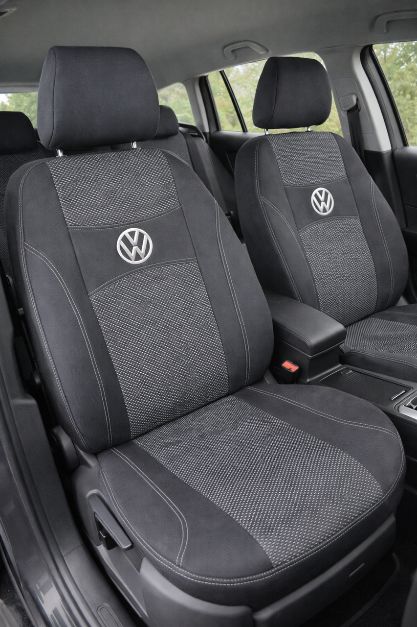 Автомобільні чохли Volkswagen Caddy (Фольксваген Кадді) 2004-2010, передні 1+1, модельні, фото 1