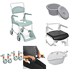 Стілець-каталка для душу Clean 49 + піддон з кришкою