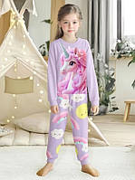 Пижама для девочки "Лавандовый единорог и облака"