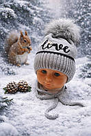 Дитяча шапка зима розмір 44-48 6 6 9 12 18 місяців
