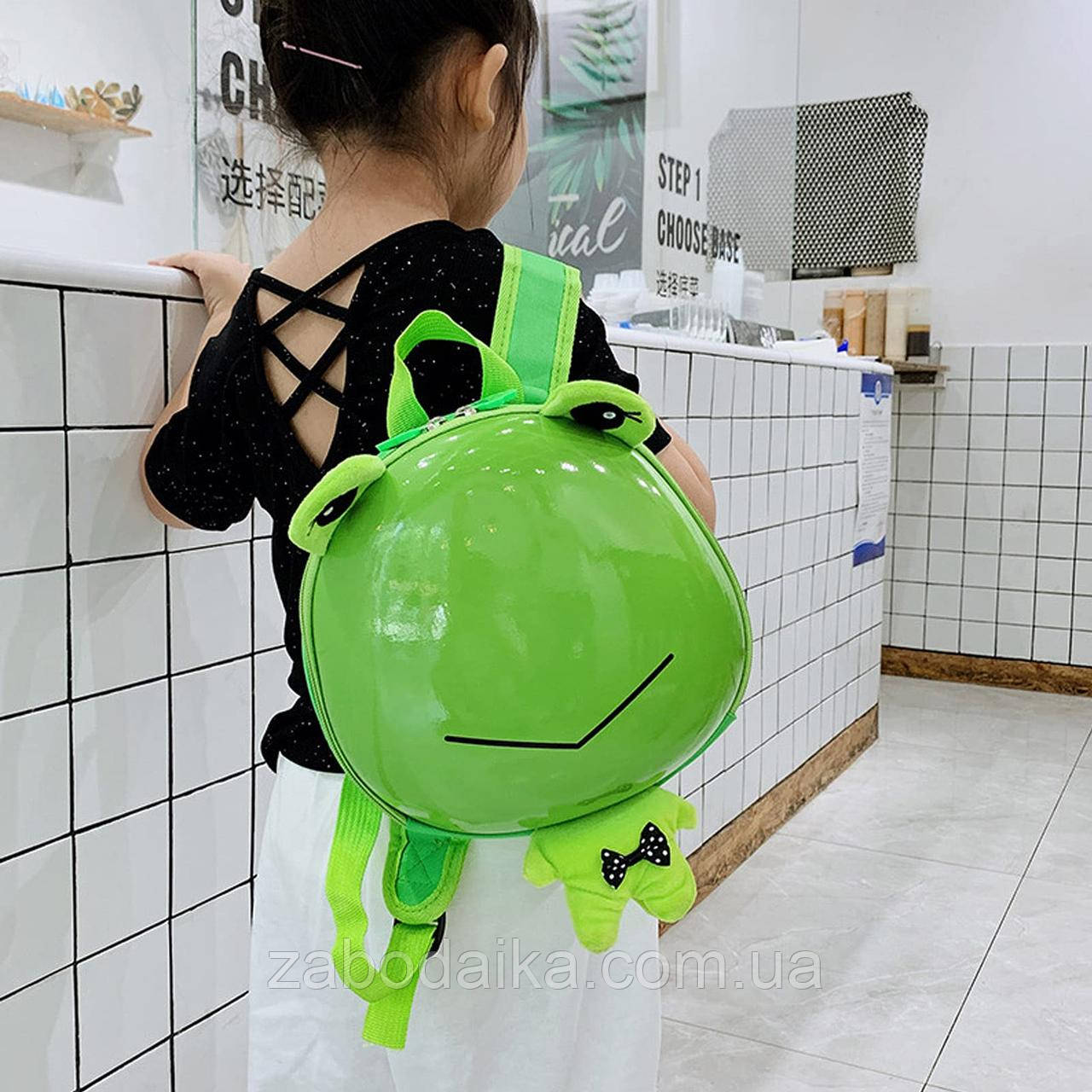 Дитячий каркасний рюкзак жабка для малюка в садок, фото 1