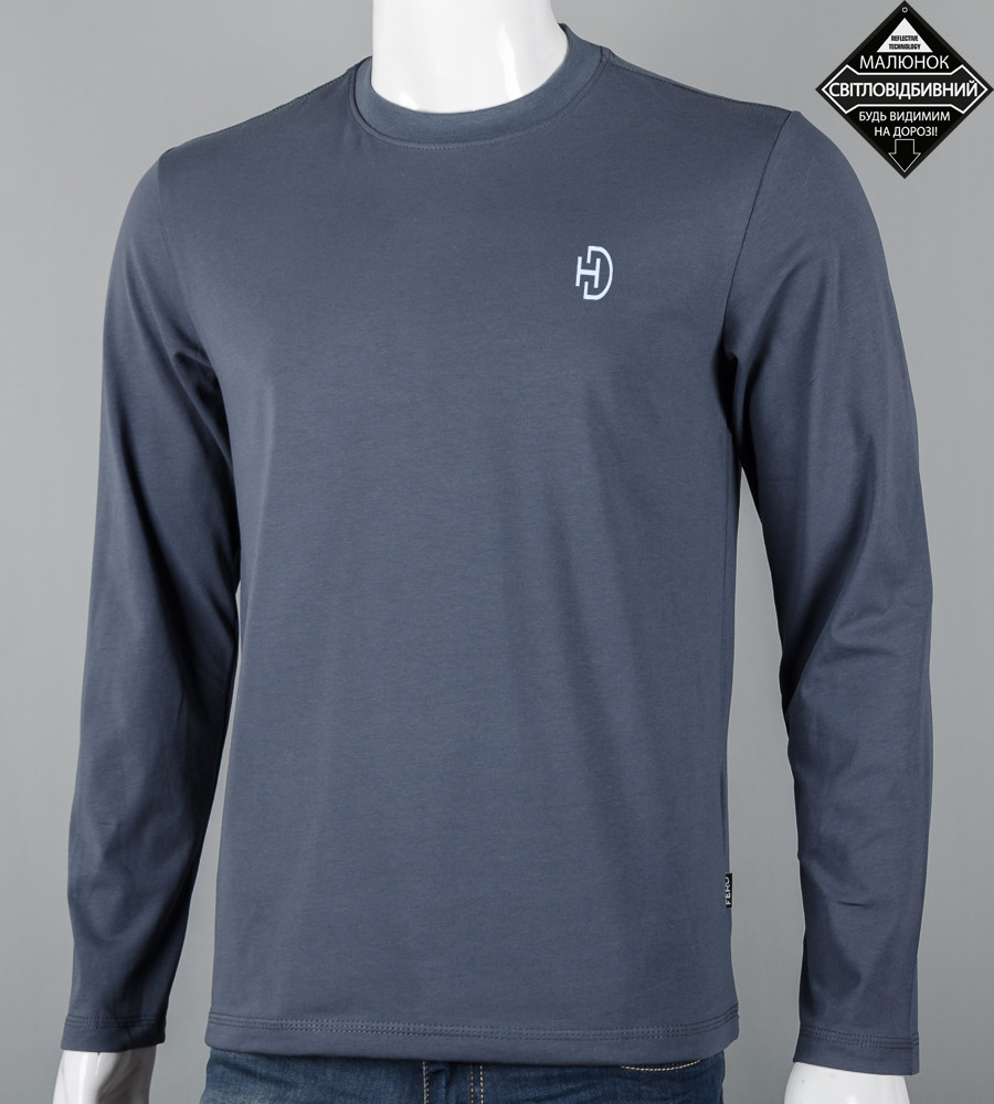 Лонгслів чоловічий HD 2602л (Уп.4шт M-XXL), Графіт, фото 1