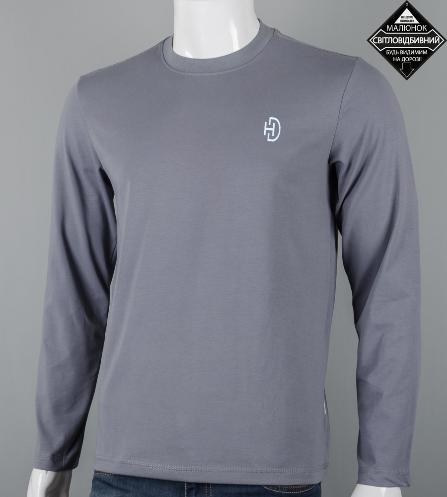 Лонгслів чоловічий HD 2602л (Уп.4шт M-XXL), Сірий, фото 1