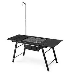 Стіл для барбекю сталевий Naturehike CNK2350CF018, чорний