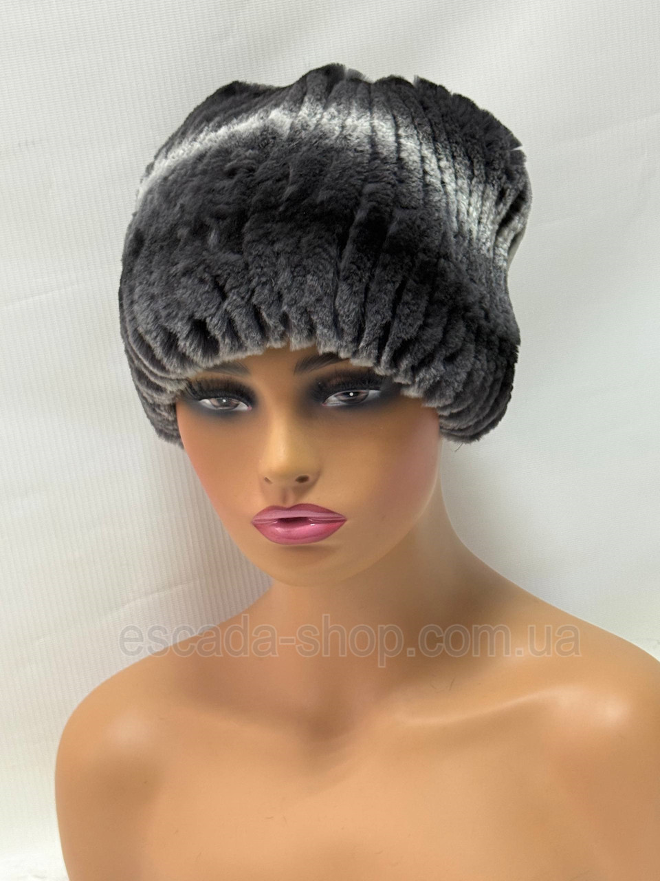 ШАПКА ЖІНОЧА З ХУТРА КРОЛИКА-РЕКСА, фото 1