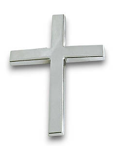 Металевий хрест на скотчі 63х46мм. Хром