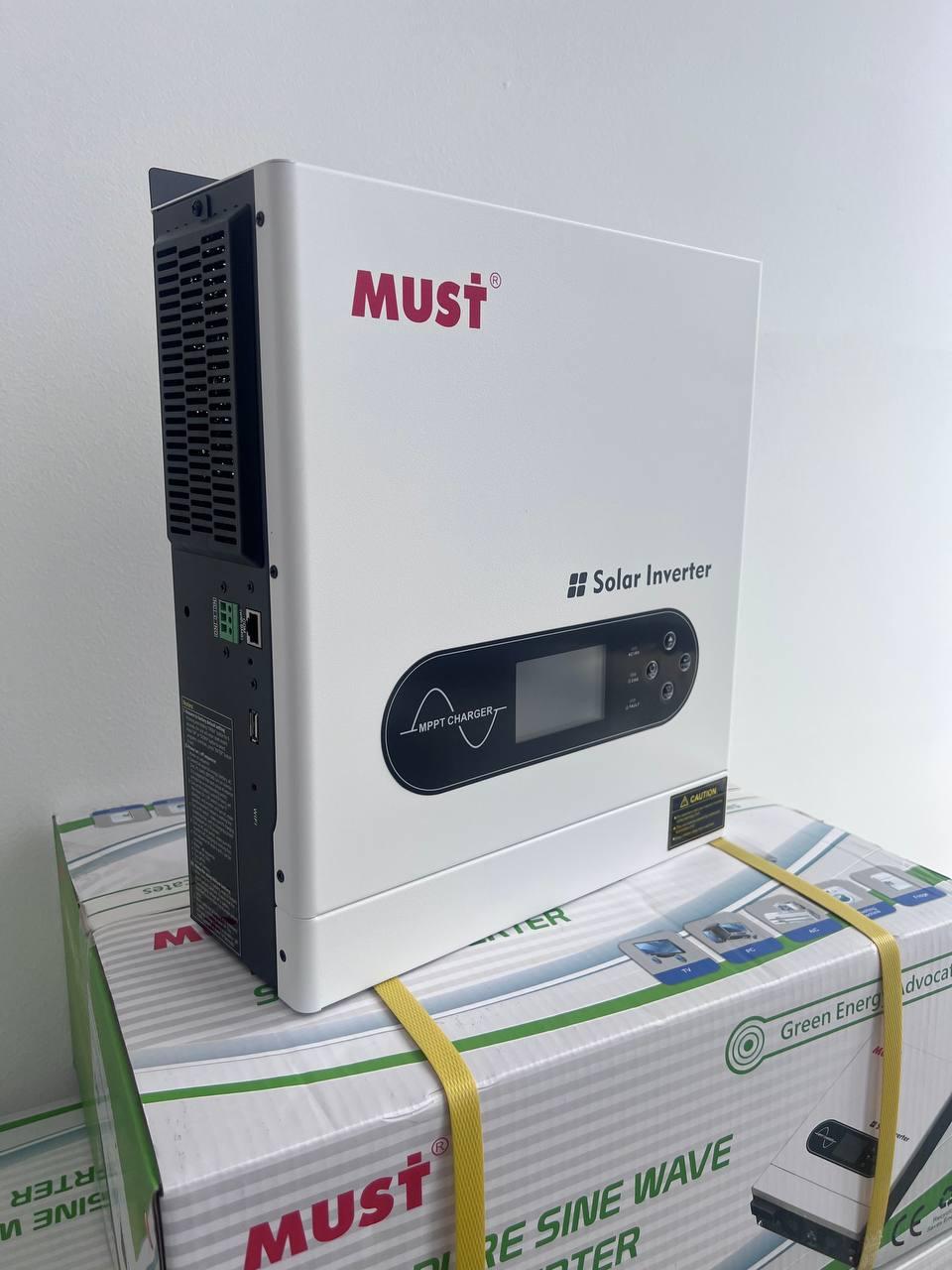 Гібридний інвертор MUST PV18-2012ECO, 2000W, 12V, ток заряда 80A, 170-280V, MPPT (80А, 30-320 Vdc), фото 1