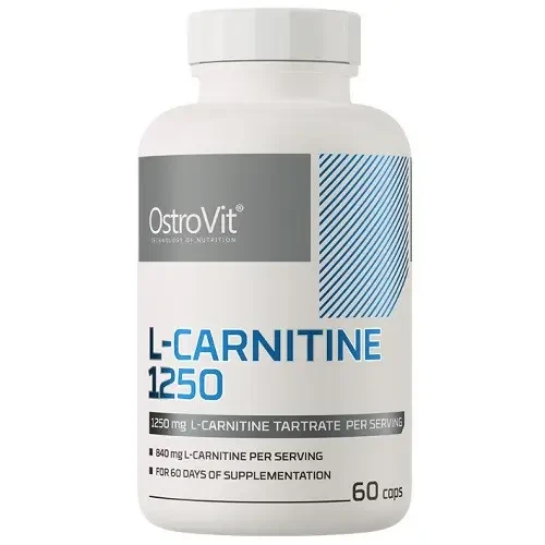 Л-Карнітін OstroVit L-Carnitine 1250 60 капсул, фото 1