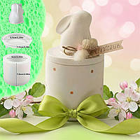 Молди 3 шт. «Кролик» для тари+кришки+зайчика. Для кашпо, свічника