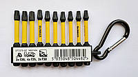 НАБІР УДАРНИХ БІТ НАКОНЕЧНИКІВ  57мм  DeWALT 1/4 TORX DT7275, 10 штук