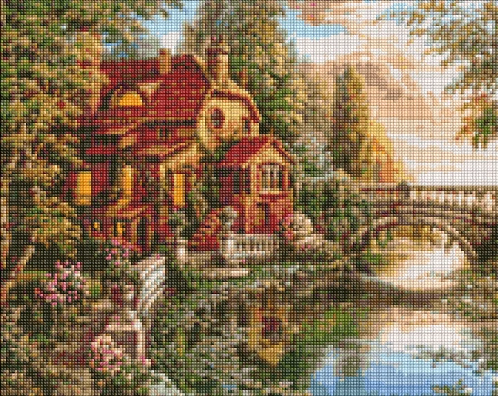 Набір з алмазною мозаїкою "Будинок мрія" 40х50см, фото 1