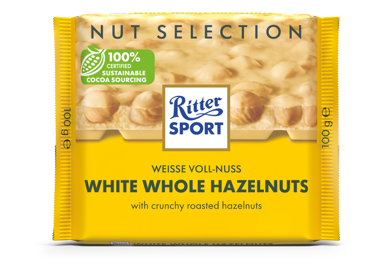 Білий шоколад з цілим лісовим горіхом 100г*10шт ТМ Ritter Sport, фото 1