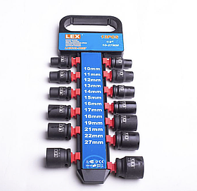 Ударні головки 13 шт. 1/2″ 10-27 мм. LEX LXIS13-1027