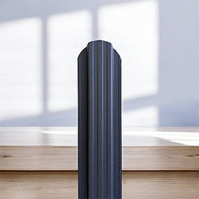 Штахети металеві графіт 115 мм 2х стороння 7016