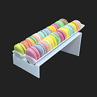 Біла підставка для макарон на 2 віділення