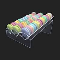 Прозора підставка для макарон на 3 віділення