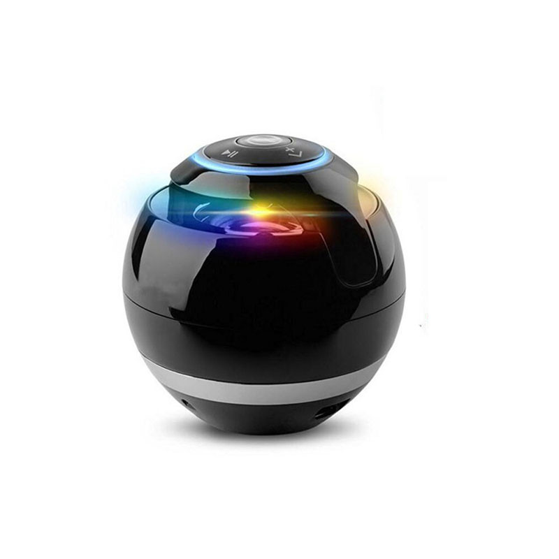 Колонка Куля портативна Bluetooth светомузыкальная, чорна