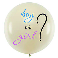 Напис boy or girl блакитний+рожевий пастель площа напису 30*28см кулька латексна 31"