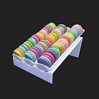 Біла підставка для макарон на 3 віділення