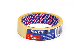 Малярна стрічка "Мастер" 25мм жов.(9сп,54 шт/ящ)