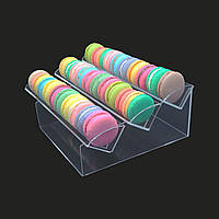 Прозора горизонтальна підставка для макарон на 3 віділення