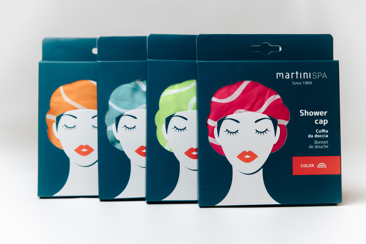 Кольорова шапочка для душу MARTINI SPA Shower Cap, фото 1