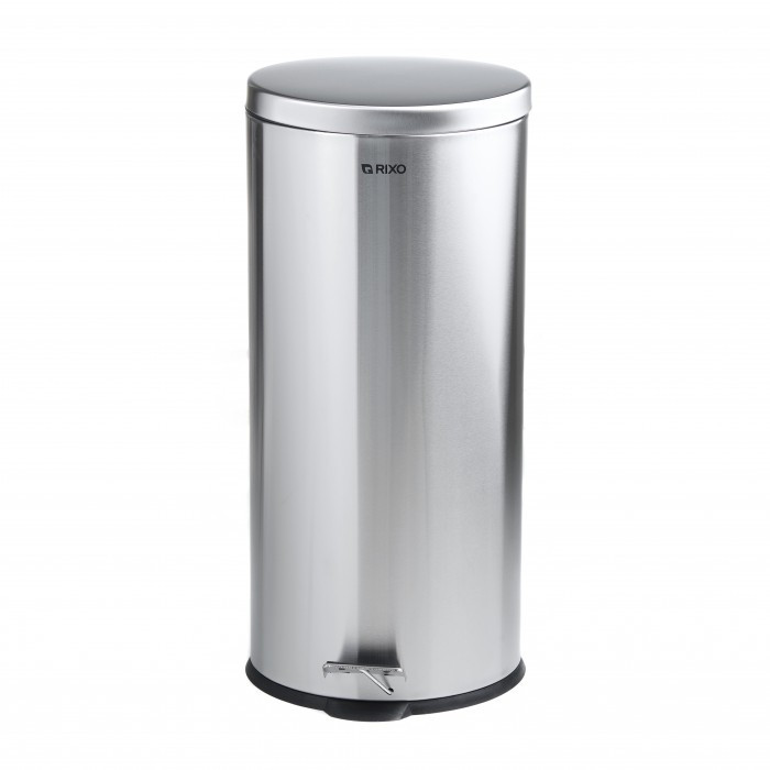 Відро для сміття з педаллю 30 л Срібне відро для сміття Відро з відкидною кришкою Велике відро для сміття Урна з педаллю
